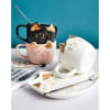 Coffee Mug With Saucer - Cat - Gold Foil - Ceramic - Single Piece Online