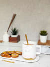 Buy Coffee Mug With Tray And Spoon - Quiet - Ceramic - Single Piece