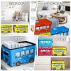 Shop Collapsible School Bus Design Storage Organizer - Assorted - Single Piece