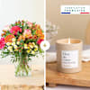 Colorful bouquet and candle - Tutti frutti et bougie Online
