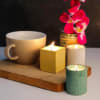 Gift Concrete Candle - Green - Set Of 2