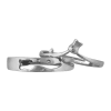 Shop Couple Ring - Budding Rose Love - 925 Silver Plated - Set Of 2