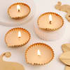 Criss Cross Design Metal Candle - Set Of 4 Online