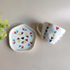 Cup And Saucer - Heart Print - Assorted - Single Piece Online