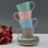 Buy Cups And Saucers - The Spotless One - Set Of 4