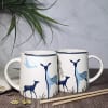 Deer Print Ceramic Mug - Single Piece - 300ml Online