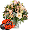 Delicate Seasonal Bouquet with Munz chocolate ladybird Online