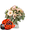 Delicate Seasonal Bouquet with Munz chocolate ladybird Online