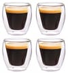 Gift Double Wall Funky Shot Glasses - 80ml - Set Of 4