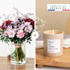 Douceur printaniere et bougie - Seasonal bouquet and candle Online
