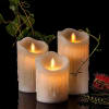 Dripping Wax LED Pillar Candles - Assorted - Set Of 3 Online