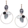 Earrings - Luxe Floral Crystal Ring Drop - Black Online