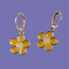 Gift Elegant Yellow Flower Charm Earrings