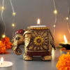 Elephant Hand Painted T-Light Holder Online
