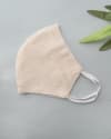 Gift Face Mask - Ivory And Brown Checks - Set Of 4