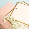 Gift Flamingo Monogram Flat Card With Envelope - Set Of 3