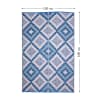 Shop Floor Mat - Geometric - Zig Zag - Blue - Single Piece