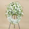 Funeral wreath with white flowers Online