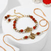 Ganesh And Lakshmi Antique Bhaiya Bhabhi Rakhi Online
