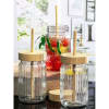 Buy Glass Tumbler With Wooden Lid And Straw - Assorted - Single Piece