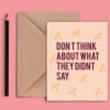 Greeting Card - Don'T Think Online