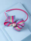 Gift Grossgrain Ribbon Bow - Hairband With Unicorn Charm
