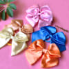 Shop Hair Ties - Satin - Pink Blue And Brown Hues - Set Of 5