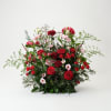 High funeral arrangement in red and pink Online