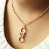 Infinity Heart Rose Gold Finish Pendant Online