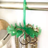 Gift Jewellery Hanger And Organizer - Round - Plastic - Green - Set Of 2