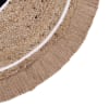 Buy Jute Rug - Circle - Beige White And Black