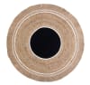 Shop Jute Rug - Circle - Beige White And Black