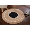 Jute Rug - Circle - Beige White And Black Online