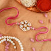 Gift Kundan And Pearl Star Rakhi