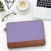 Laptop Sleeve - Lilac Solid - Canvas And Vegan Leather - Single Piece Online