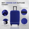 Shop Luggage Cover / Suitcase Cover- Plain Blue - Small