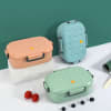 Buy Lunch Box - Three Compartments - Silicon Cover - Assorted - Single Piece