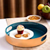 Metal Tray - Round - Solid Blue - Single Piece Online