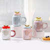 Mettalic Mug With Designer Handle - Assorted - Single Piece Online