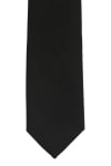 Gift Microfiber Necktie - Solid Black Ultra Thin - Single Piece