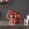 Mother's Passionate Love Rose Gold Tusker Statue Online