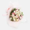 Mothers Day white and pink hand-tied bouquet Online