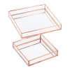 Gift Multipurpose Organizer - Square - Rosegold - Glass - 8in - Single Piece