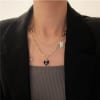 Necklace - Layered - Black Heart Teddy - Single Piece - Juju Joy Online