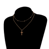 Gift Necklace - Layered - Cross - Gold - Single Piece - Juju Joy