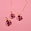 Necklace With Earrings - Amethyst Cluster Online