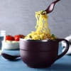 Shop Noodles And Soup Bowl With Spoon Rest - Assorted - Single Piece