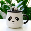 Panda Coffee Mug With Lid And Spoon - White And Black Online