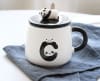 Panda Coffee Mug With Lid And Spoon - White And Black Online