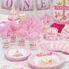 Buy Paper Plates - First Birthday - Pink And Gold - Set Of 8